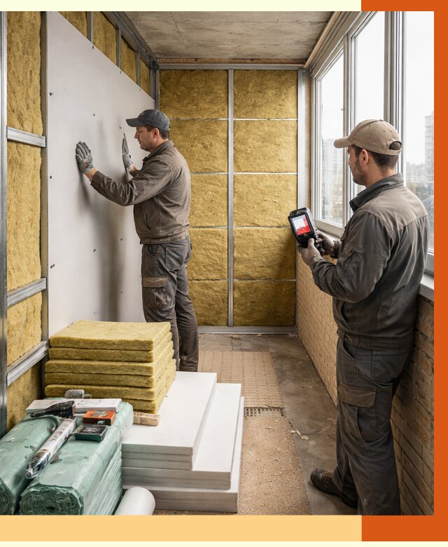 Утепление балкона в Осинниках от 4613 руб. под ключ | ТепломастерСнн